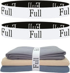2 Pieces Bed Sheet Organizer Bands, Sheet Organizers and Storage Label Bands, Sheet Label for Bedding, Sheets Organizer for Closet,Sheet Keepers Linen Labels Bedding Bands (2Pcs Full)