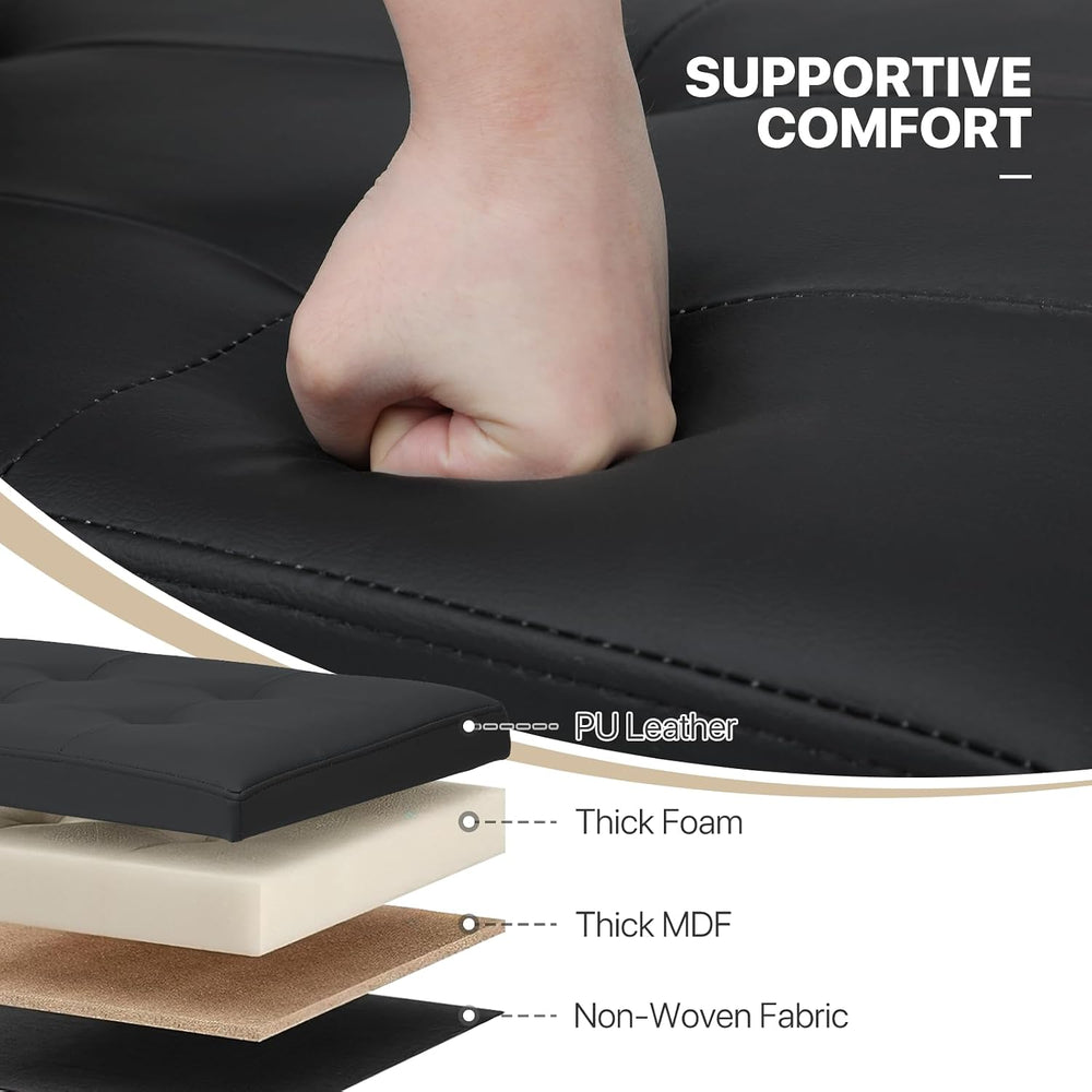 MoNiBloom 30 Inch Storage Ottoman Bench, 24 Gal. Folding Ottoman Footrest, En...