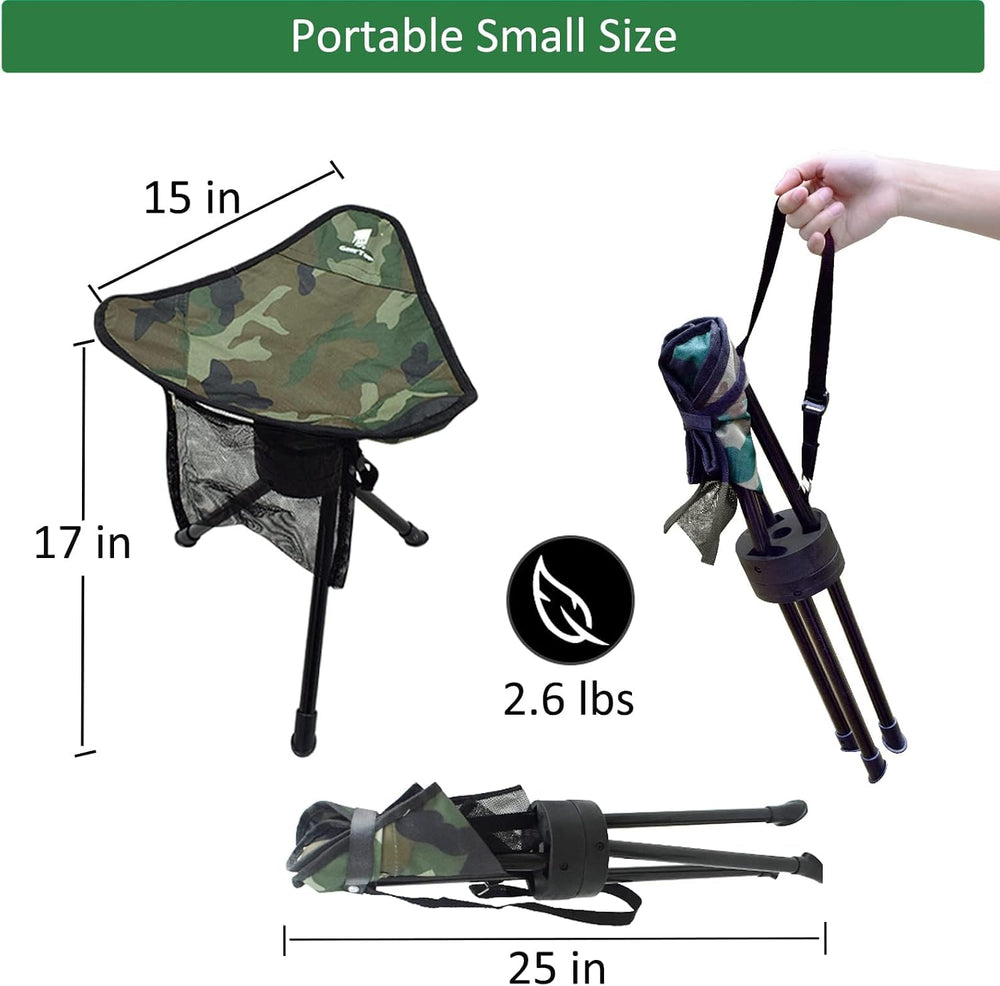 GEERTOP Swivel Camping Stool, Lightweight Fold Hunting Stool