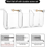 Cosmos Remote Control Stand Wall Mount Phone Holder with Removeable Block Wall Shelf Cell Phone Charging Brackets Holder Multipurpose Storage Organizer (Transparent Clear)