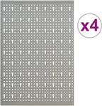 Wall-Mounted Peg Boards 4 pcs 15.7"x22.8" Steel 145350