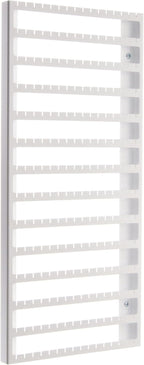 Angelynn's Wall Mounted Earring Holder Organizer Display for Women Small Earrings ONLY, Post Stud Dangle Pierced Earrings, Hanging Closet Jewelry Storage Rack, Luka Large White 9"x20"