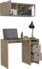 Farmhouse Rustic Wall Cabinet, Storage Cabinet with Two Shelves and Two Drawers,for Kitchen Home