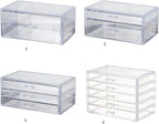 Space Saving Acrylic Cosmetic Storage Drawers Multi Drawers Acrylic Organizer Modern Jewelry Organizer for Organizing Cosmetics and Jewelry
