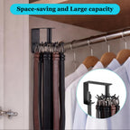 Xuhal 360° Rotatable Belt Hanger Wall Mount Belt Rack for Closet Heavy Duty Carbon Steel Tie Storage Organizer Space Saving Hanging Hook Holder for Bra, Tank Top, Tie, Scarf and Accessories