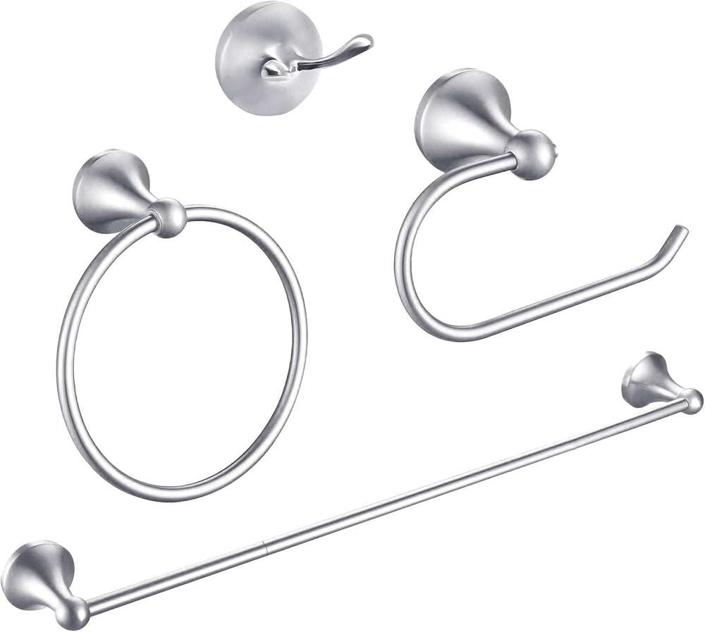Brushed Nickel Bathroom Hardware Set Wall Mounted Brushed Nickel Accessories ...