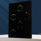 Coward 2PC Black Velvet Stackable 12 Grids Jewelry Organizer Tray Bracelet Display Stand for Selling Velvet Necklace Holder Earring Box Storage (12grid+12grid)