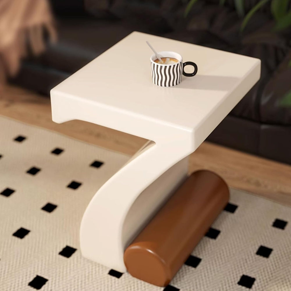 Z-Shaped Side Table End Table with Flat Surface, Decorative Accent Furniture ...
