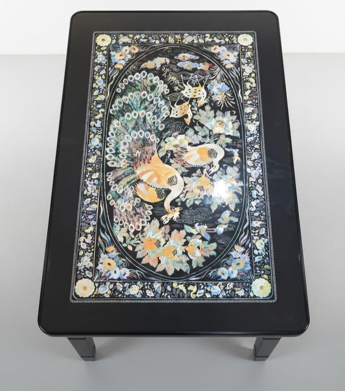 Lightweight Folding Table – Replica of Korean Antique Pearl Style (Laminated Design on Particle Wood)