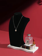 Coward Big Necklace Bust Stand for Selling Show, Black Velvet Necklace Jewelry Display Holder for Home Use or Store Shop Show (13" Hight)