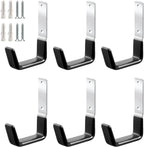 Heavy Duty Steel Garage Hooks,Garage Storage Utility Hooks,Anti-Slip Hanger, Tool Organizer,Steel Wall Mount Organizer, Garden Hose Hanger (Small-6PC)