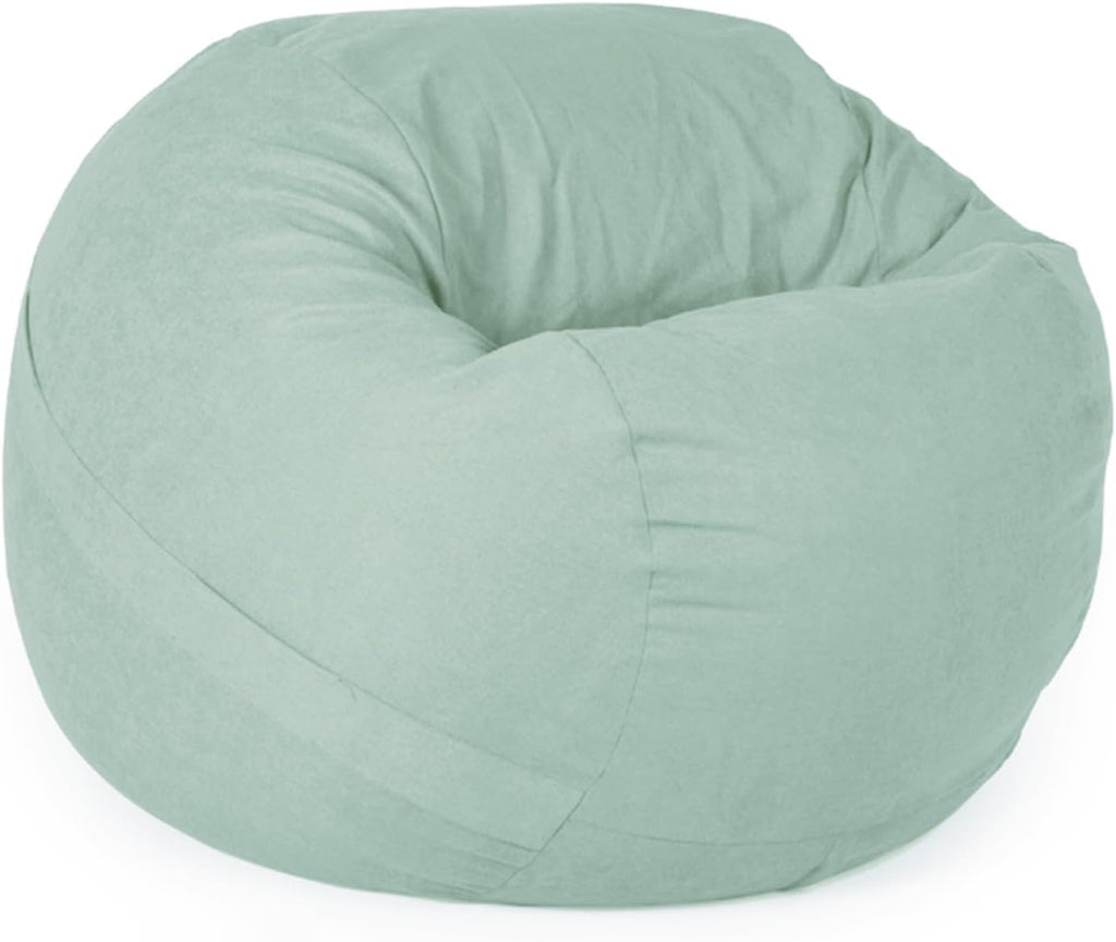 YuppieLife 4FT Replacement Bean Bag Cover, Large Sofa Cover, Light Blue | No Filler, Fill with foam/beans, 300gsm canvas, Sturdy & breathable, Wide opening, Machine washable