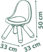 Smoby Life Kid Terracotta Chair - Indoor and Outdoor Use - Anti-UV Treated - Recycled Material - From 18 Months - Made in France