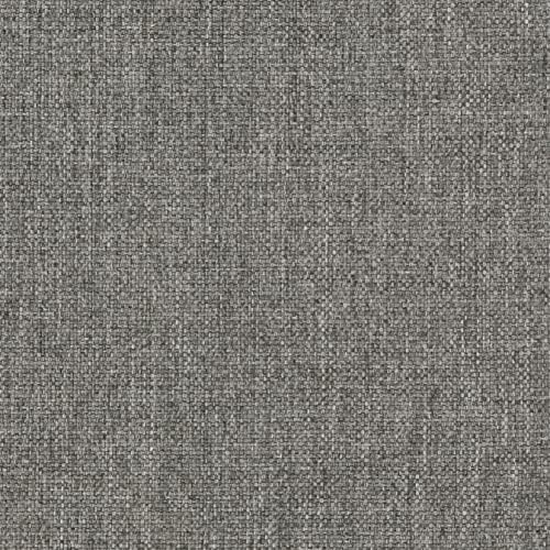 SIMPLIHOME Milltown 27" Wide Linen Look Rectangle Ottoman in Grey | Cont...