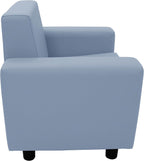 Factory Direct Partners SoftScape Inspired Playtime Classic Reading Chair, Children's Commercial-Grade Upholstered Furniture for Home, Daycare, Preschool; Modern Design - Powder Blue, 14472-PB