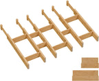 Bamboo Drawer Dividers, Expandable Kitchen Drawer Organizer | Include 6 Dividers, 6 Small Inserts and 6 Medium Inserts for Home, Office, Dressers