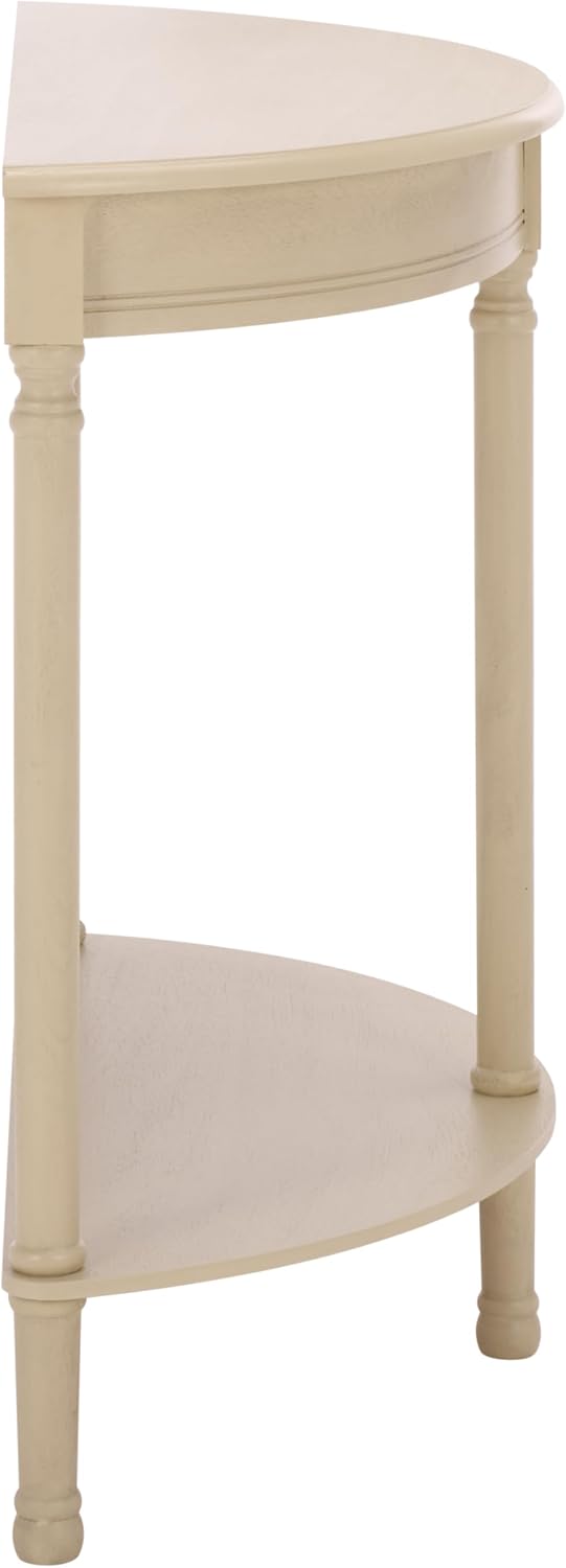 SAFAVIEH Furniture - Tinsley Half-Round Console Table - Sand - Solid Wood - F...