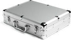 15 slots Watch organizer Case, Silver Aluminum watch storage box, hard watch travel box, padded case for watch display and organization