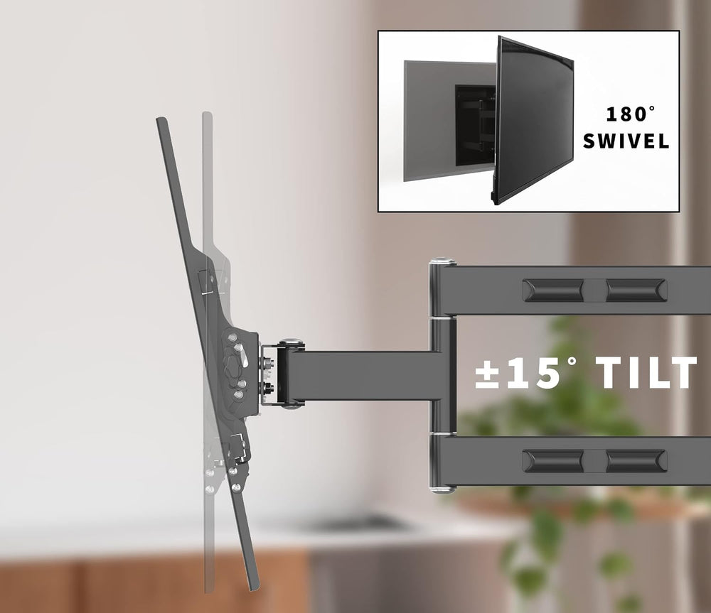 VIVO Recessed 50 to 75 inch LED LCD TV Wall Mount, Articulating Full Motion i...