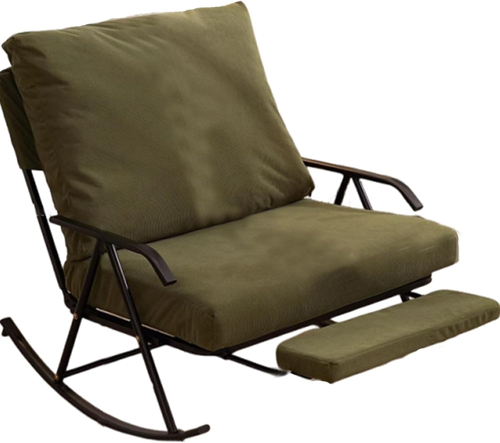92cm Wide Double Rocking Chair,Featuring an Adjustable backrest and Retractab...