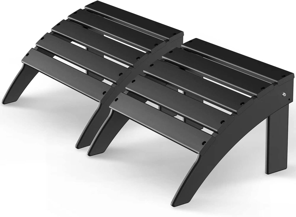 GREENVINES Adirondack-Ottoman | Set of 2 | HDPE Plastic | Outdoor Footrest | ...
