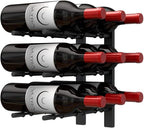 Ultra Wine Racks Wall Mounted Label-Out Wine Racks (1 Foot 3 Deep, Matte Black, 9 Wine Bottles) - Modern Metal Wine Storage, Modular Design for Home Bar, Kitchen, Dining Rooms, & Wine Cellars