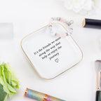 Best Friend Birthday Friendship Gifts for Women Jewelry Tray, Friendship Graduation Christmas Retirement Farewell Gifts for Best Friend BFF Coworkers Jewelry Ring Tray Dish