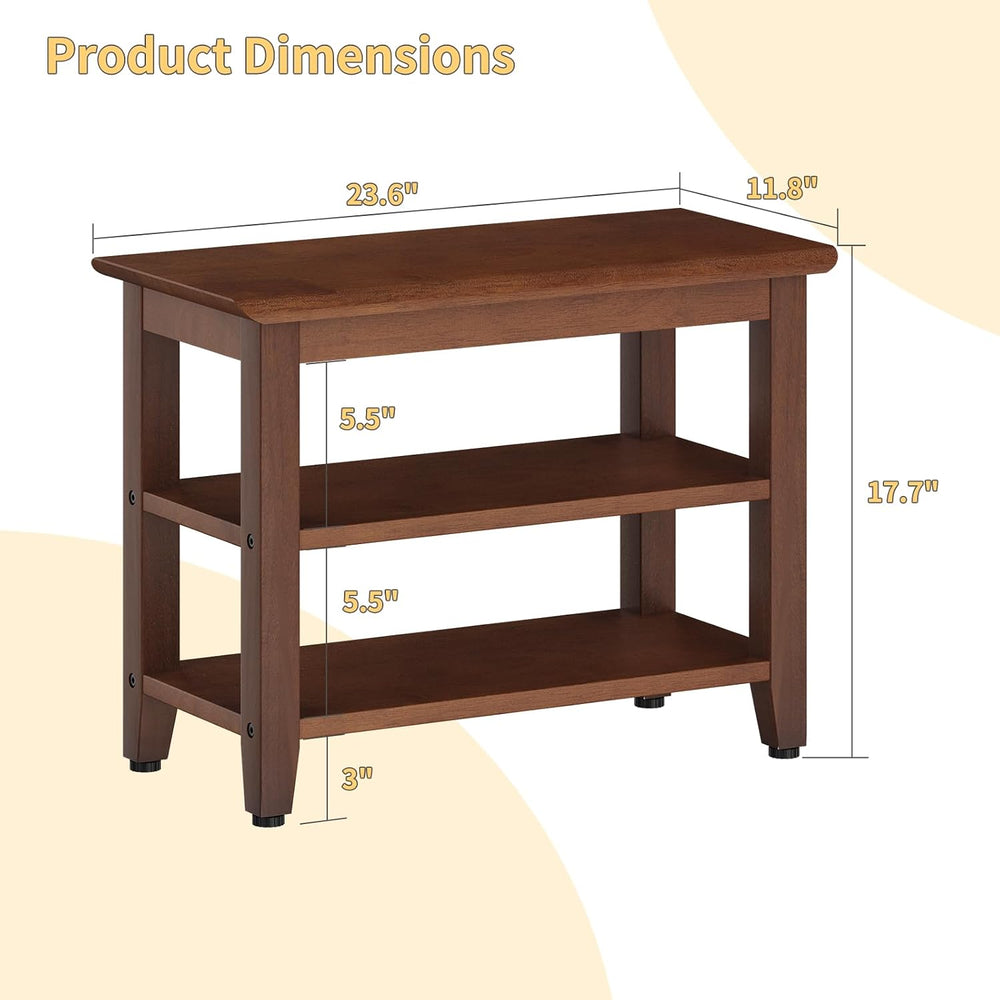 Wood Shoe Bench for Entryway,Bench with Shoe Rack,Storage Shoe Organizer for ...
