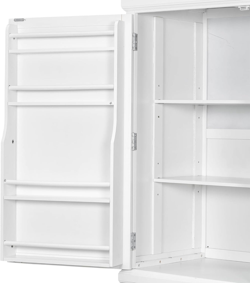 VilroCaz Freestanding Large Kitchen Pantry, Wooden Kitchen Organizers and Sto...