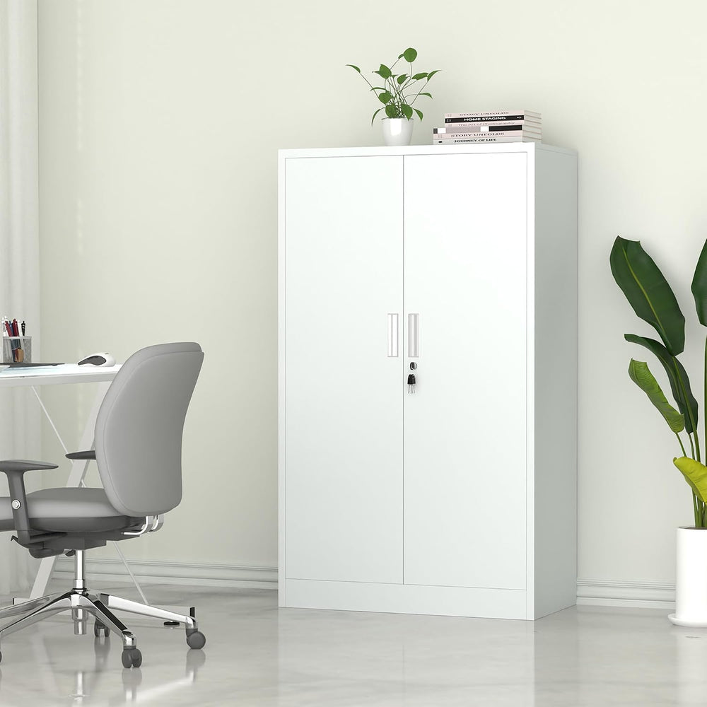 iJINGUR Metal Storage Cabinet with Locking Doors and Adjustable Shelves, 53.5...