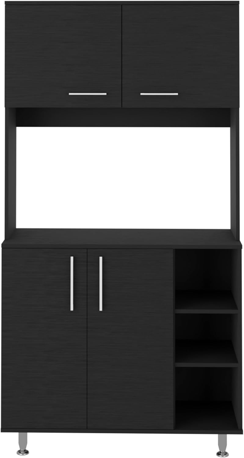 37.4" D*15.7" W*70.9" H Freestanding Kitchen Pantry with 2 She...