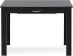 FURINNO Jaya Writing Desk For Residential Use With DrawerBlack, Blackwood, Large