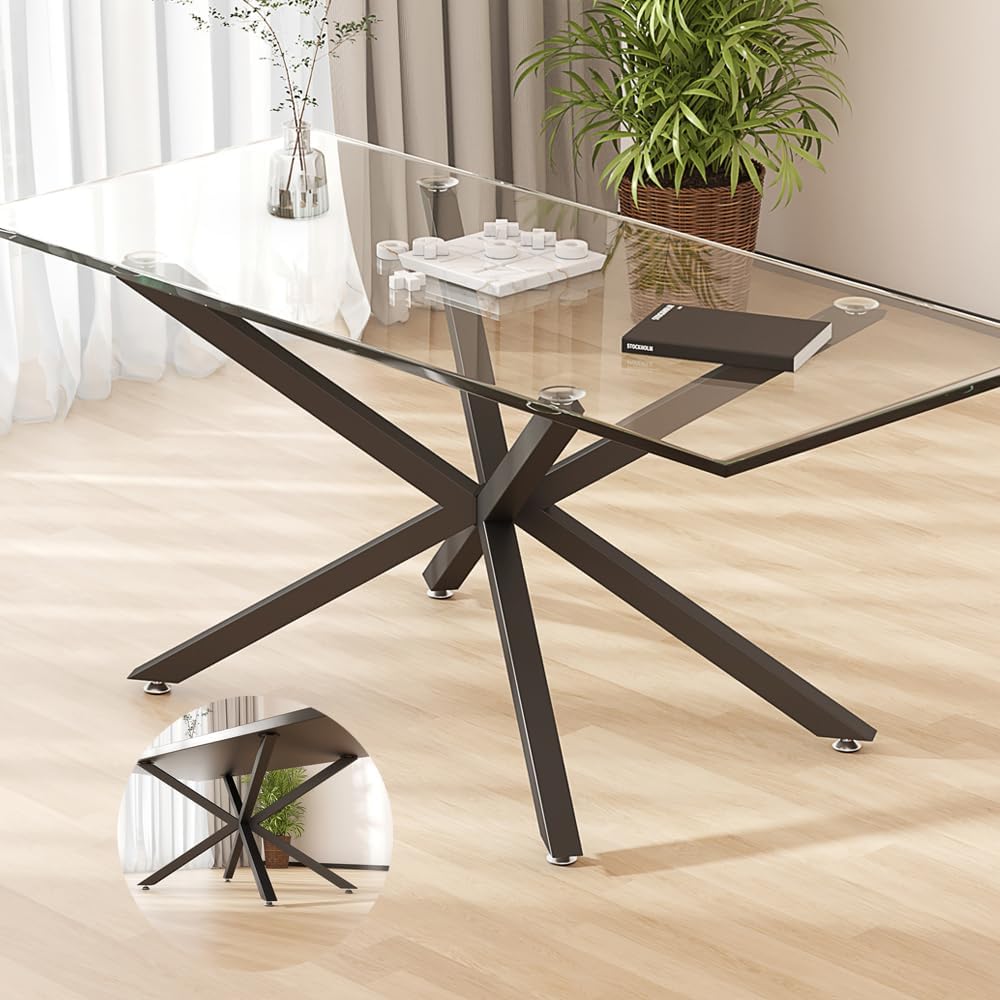 KaKaBB Dining Table Legs 30 Inch - Heavy Duty Metal Table Base for Wood/Glass...