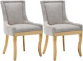 Upholstered Dining Chairs Set of 2, Modern Fabric Side Chairs with Gold Stainless Steel Legs, Accent Kitchen Chairs for Dining Room Table, Beige