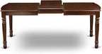 East West Furniture DODA5-MAH-32 5 Piece Kitchen Table Set Consists of a Rectangle Dining Table with Butterfly Leaf and 4 Polyester Fabric Padded Chairs, 42x78 Inch, Mahogany