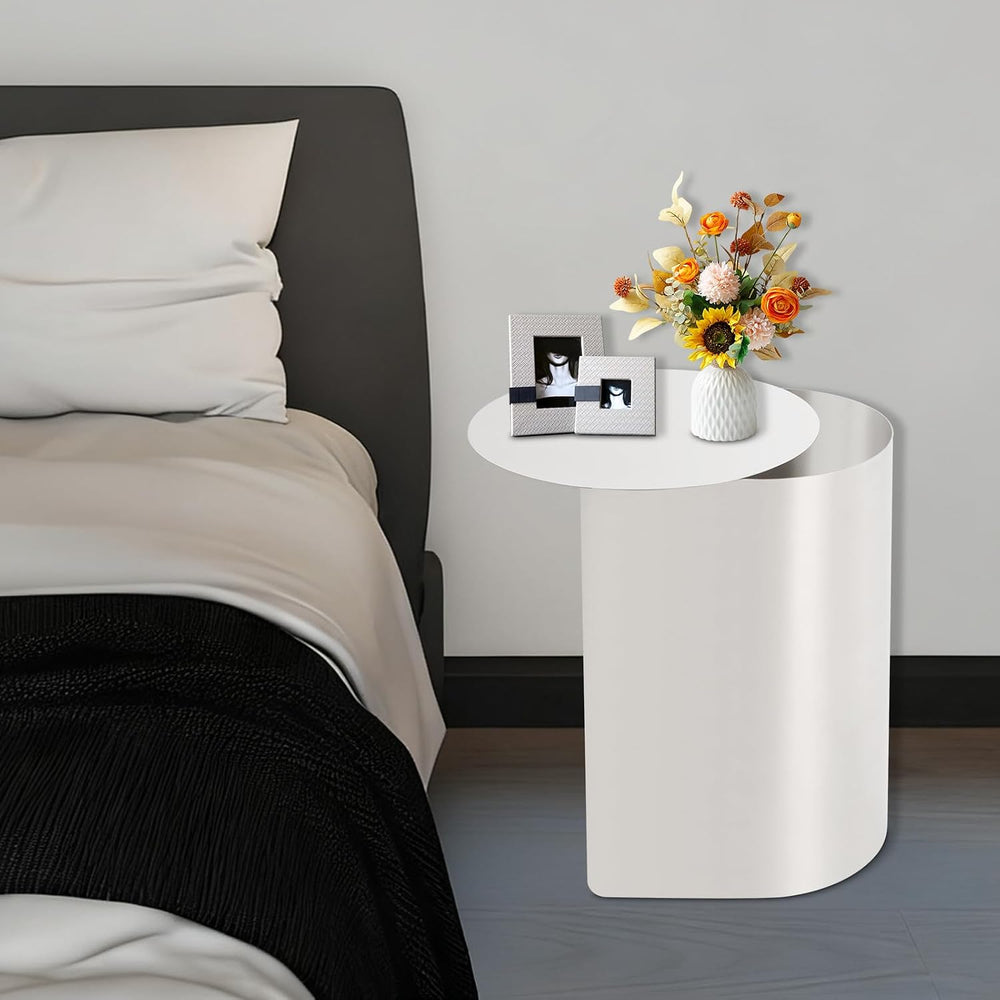 Modern Side Table Stainless Steel Sofa Table Geometric Design Coffee Table wi...