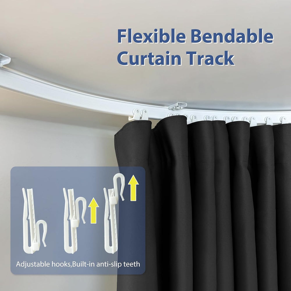 Room Divider Curtains Ceiling Mounted Track Sets Extra Wide Blackout Curtain ...
