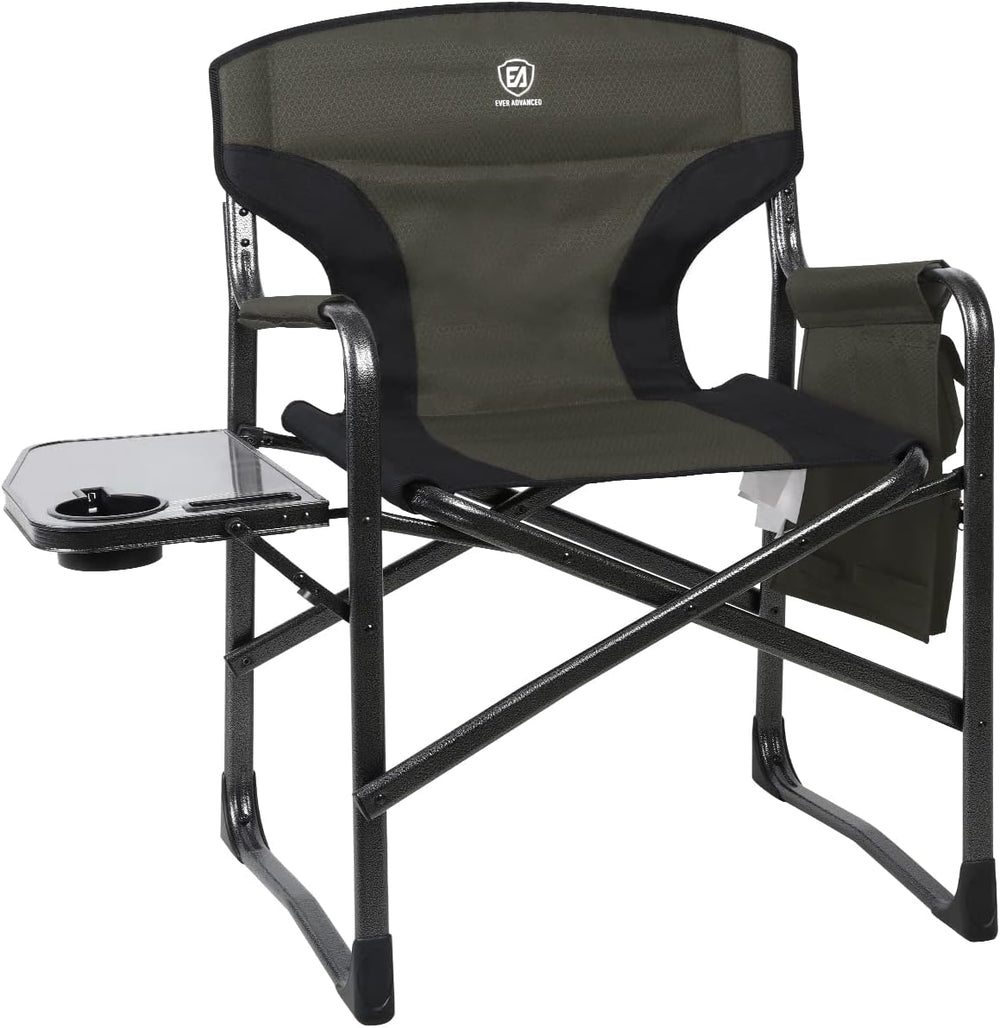 EVER ADVANCED Lightweight Aluminum Director Camping Chair, 350 lb Capacity | ...