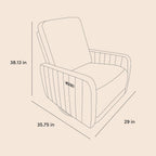 Storkcraft Kyoto Deluxe Power Recliner Swivel Glider, Ivory Boucle | Premium Electronic Power Recliner for Nursery, Includes Dual-USB Charging Port with USB-A & USB-C, Glider Rocking Chair