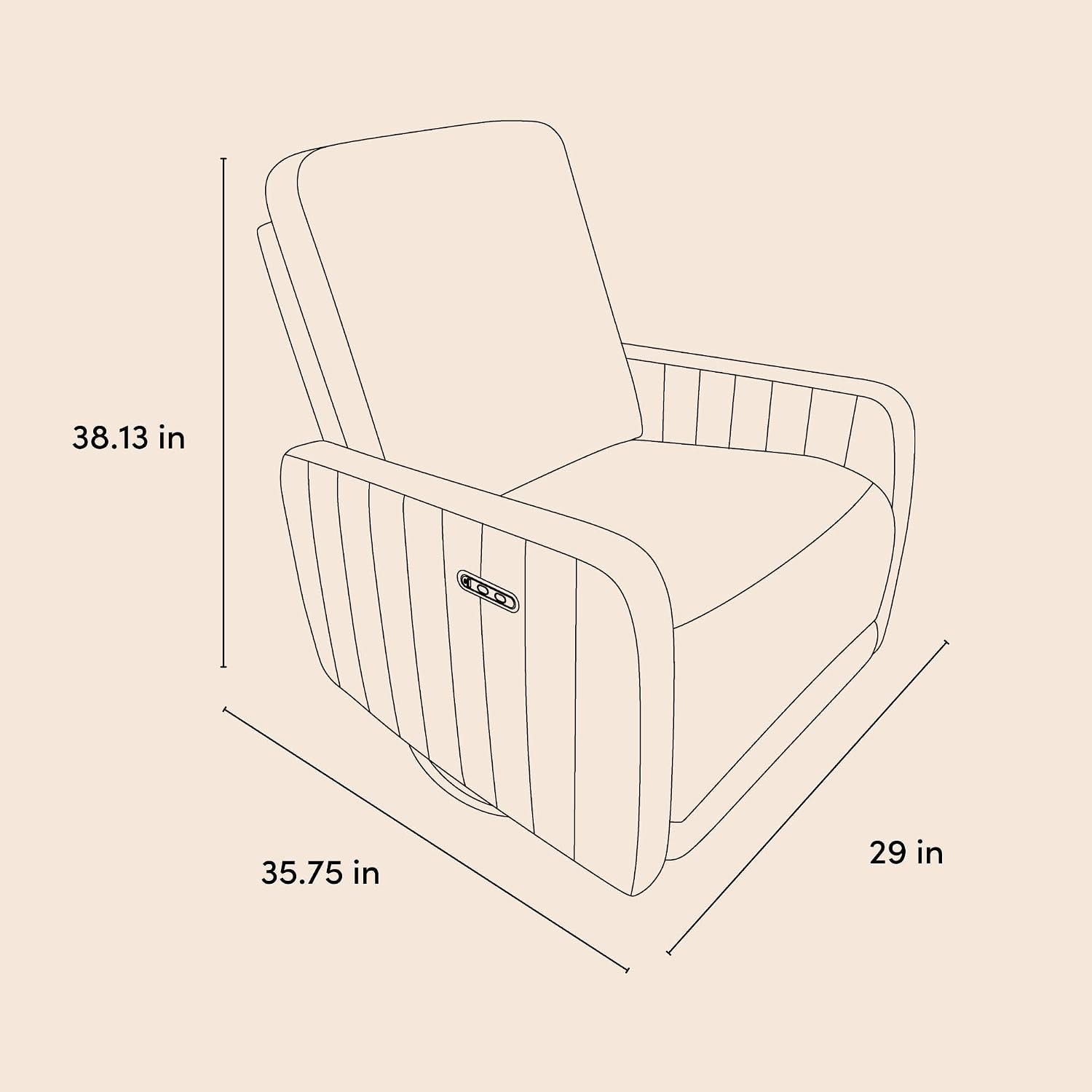 Storkcraft Kyoto Deluxe Power Recliner Swivel Glider, Ivory Boucle | Premium Electronic Power Recliner for Nursery, Includes Dual-USB Charging Port with USB-A & USB-C, Glider Rocking Chair