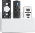3 Slot Adjustable Remote Control Holder Wall Mount, TV Remote Holder, Self Adhesive Controller Holder, Wall Pen Holder Storage Accessories for Home Office School (White 1Pack)