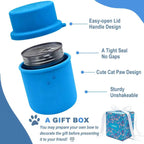 Original Canned Dog Food Storage Container | Silicone Can Cover Pet Food Sealer | BPA Free, Airtight, Dishwasher & Freezer Safe (Blue)