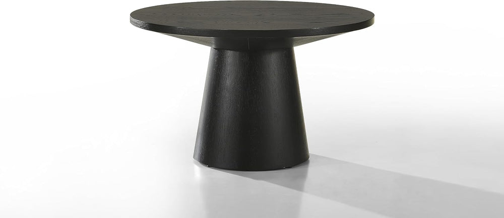 Black 3 Coffee, End, Console Table Set with Pedestal Base