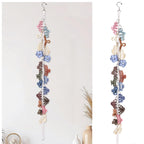 SNOWSTAR Macrame Hair Claw Clip Organizer with Rotating Hook and 20 Metal Rings,Hanging Hair Clip Holder and Storage for Women Girls,Claw Clips Hanger Home Decor for Wall,Door,Closet