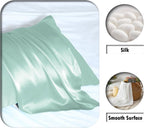Silk Pillowcase for Hair and Skin,Soft,Breathable and Sliky Queen Silk Pillow Case Set of 2,Both Sides Natural Mulberry Silk Pillowcases with Hidden Zipper(Queen Size 20"X 30",2pcs)