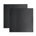 Pegboard Smith 16x16 inch Pegboard Wall Organizer Panels for Tool Storage, Workbench Tool Organization Peg Board(2 PCS, Black)