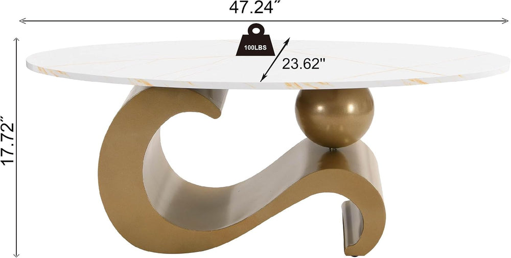 Modern Nesting Golden Coffee Table Set of 2, End Table Coffee Table Set for L...
