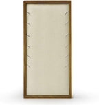 Oirlv Solid Wood Necklace Display Tray Jewelry Showcase Organizer (Creamy-white)