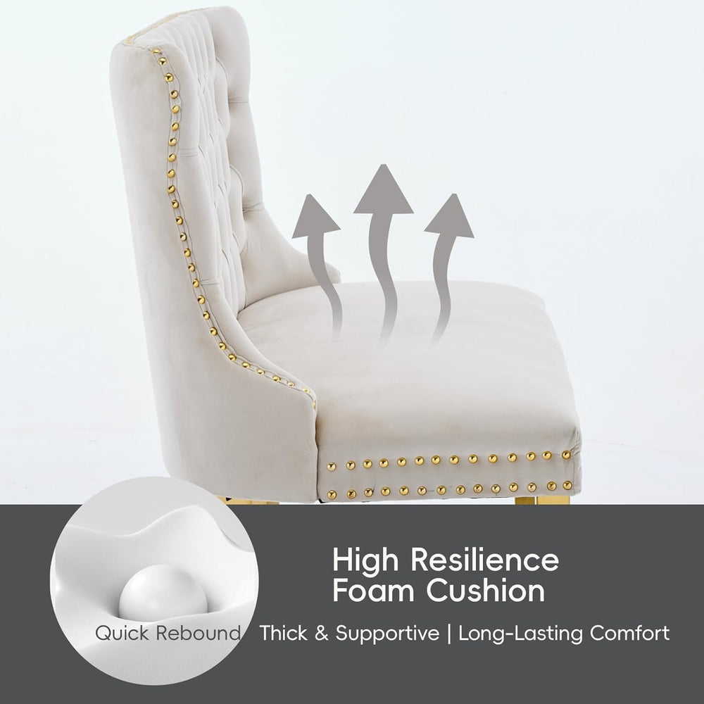 Velvet Double Dining Loveseat Bench with Wing Back, Tufted Upholstered 2-Seat...
