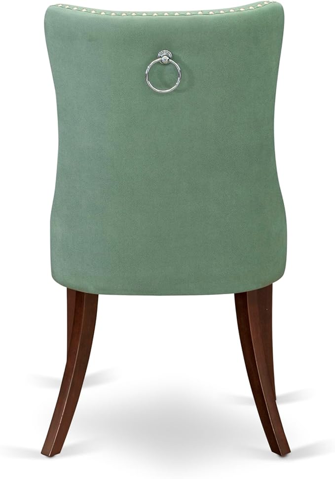 East West Furniture DODA9-MAH-22 9 Piece Dining Set Consists of a Rectangle Kitchen Table with Butterfly Leaf and 8 Polyester Fabric Upholstered Chairs, 42x78 Inch, Mahogany